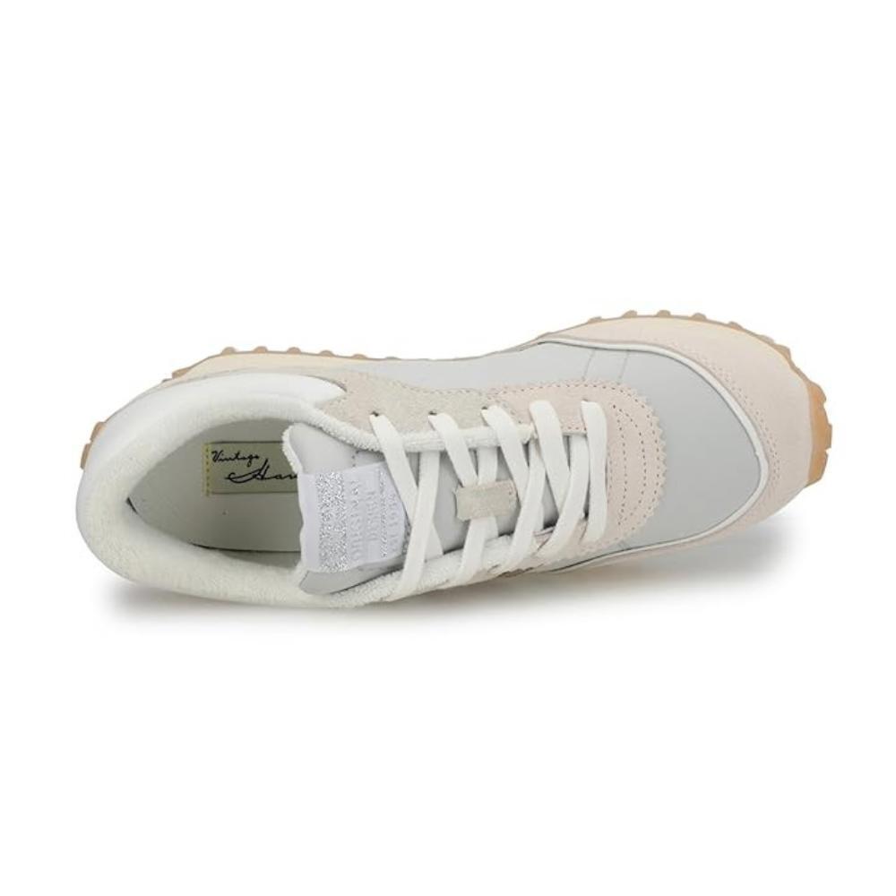 Vintage Havana Cosmic Sneaker Women's US 8 White Taupe Leather Shoes ZOGG2054 - Picture 8 of 10